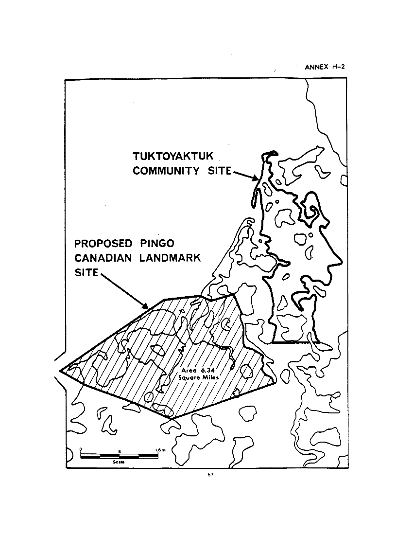 Tuktoyaktuk Community Site Proposed Pingo Cabadian Landmark Site (map)