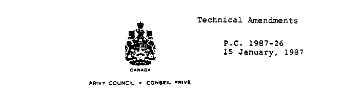 Technical Amendments